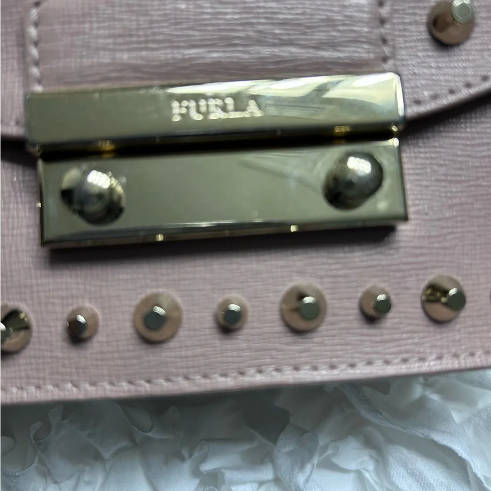 ⤵️ FURLA • Dusty Pink Crossbody Leather Bag • Mini/Small • - Picture 5 of 11
